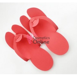 Papuci EVA de unica folosinta x 12 perechi, culoare rosie